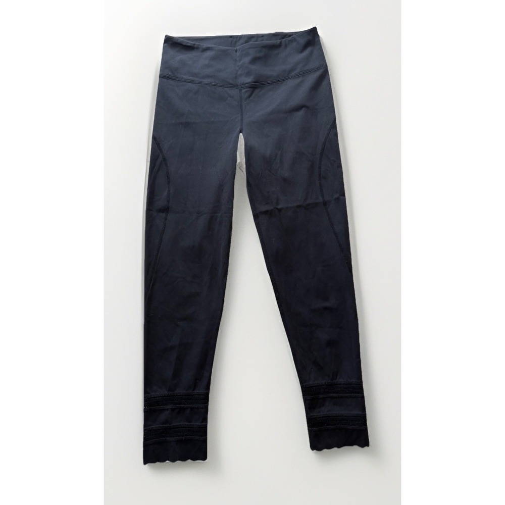 Free People Movement Leggings, Scalloped Edges, Tiered Cuff Design, Black, XS